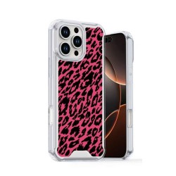 Capa Silicone Dura Anti-Choque Xiaomi Redmi 14c Rosa Leopardo