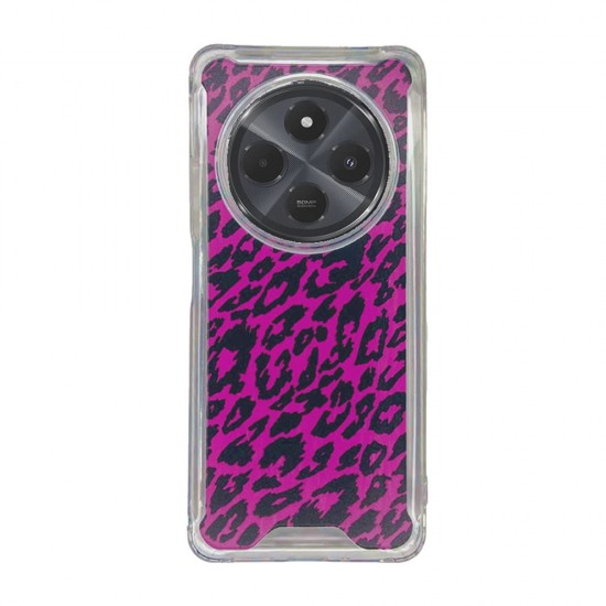 Funda De Silicona Dura Antigolpes Xiaomi Redmi 14C Rosa Leopardo
