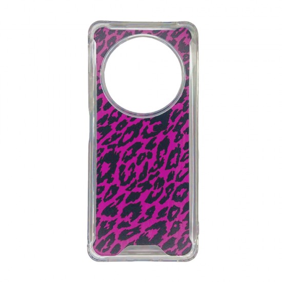 Funda De Silicona Dura Antigolpes Xiaomi Redmi 14C Rosa Leopardo