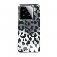 Capa Silicone Tpu Xiaomi 15 Cinza Leopardo Metalizada