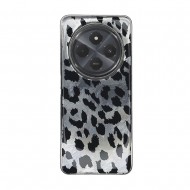 Funda De Silicona TPU Xiaomi Redmi 14C Gris Leopardo Metalizada