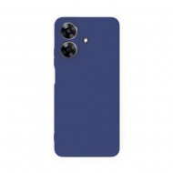Capa Silicone Realme Note 60 Azul Escuro Com Protetor De Câmera