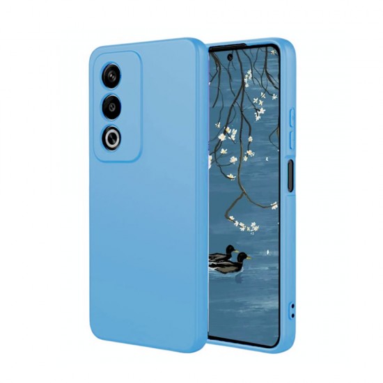 Capa Silicone Oppo A80 Azul Claro Com Protetor De Câmera Capa Silicone Oppo A80 Azul Claro Com Protetor De Câmera