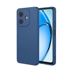 Oppo A40 Dark Blue Silicone Case With Camera Protector