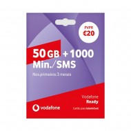 Cartão Sim Vodafone Ready 95gb+1000min./Sms Inclui 4 Semanas De Tarifário