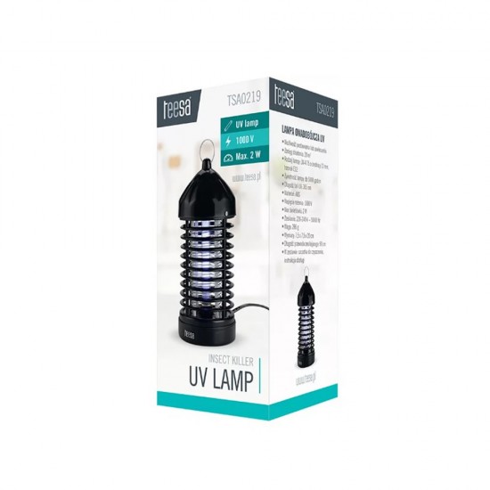 Mosquiteiro Elétrico Teesa Tsa0219 Preto 2w Com Lâmpada Uv Mosquiteiro Elétrico Teesa Tsa0219 Preto 2w Com Lâmpada Uv