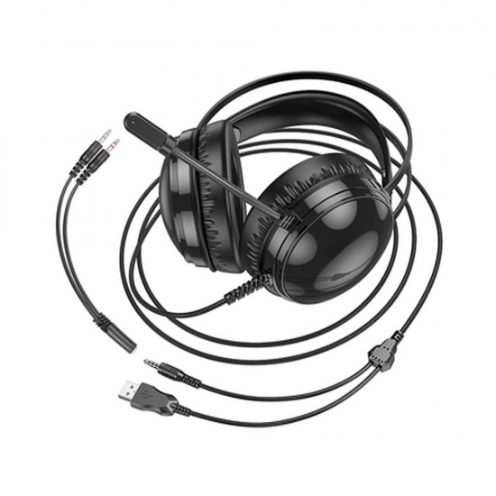 Borofone BO108 Black 3.5mm 2m Gaming Headset With Microphone Borofone BO108 Black 3.5mm 2m Gaming Headset With Microphone