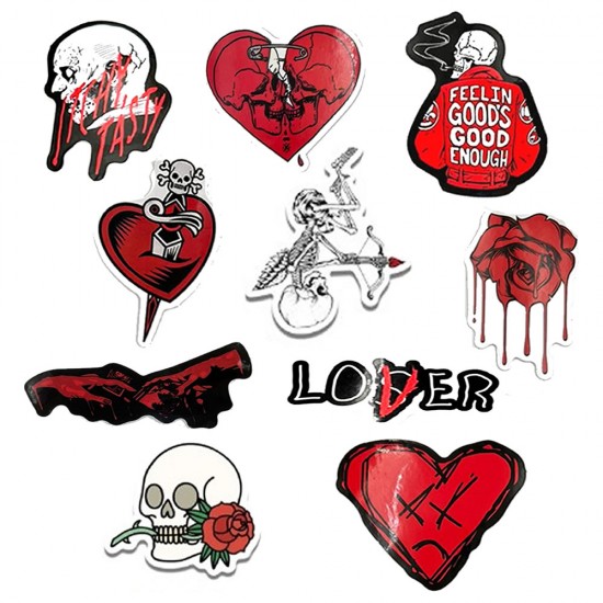 OEM Horror Red Sticker Kit 5 Pcs - Mix