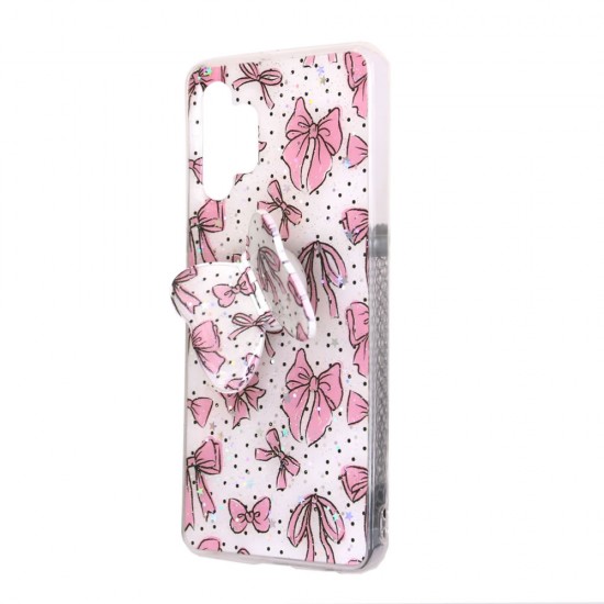 Capa Silicone Com Desenho Bling Glitter Samsung Galaxy A32 4g Desenho Borboleta Stand