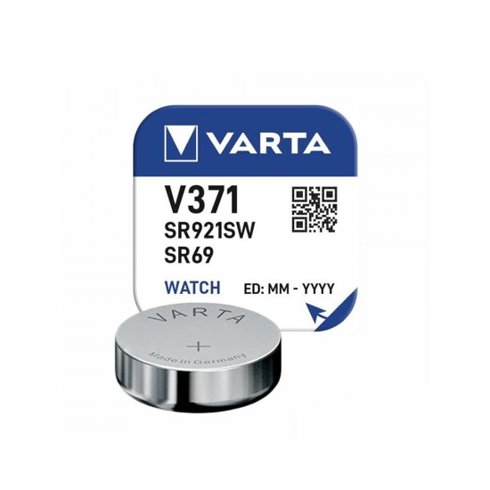 Pilhas Varta V371/Sr69 1.55v Óxido De Prata (1un) Pilhas Varta V371/Sr69 1.55v Óxido De Prata (1un)