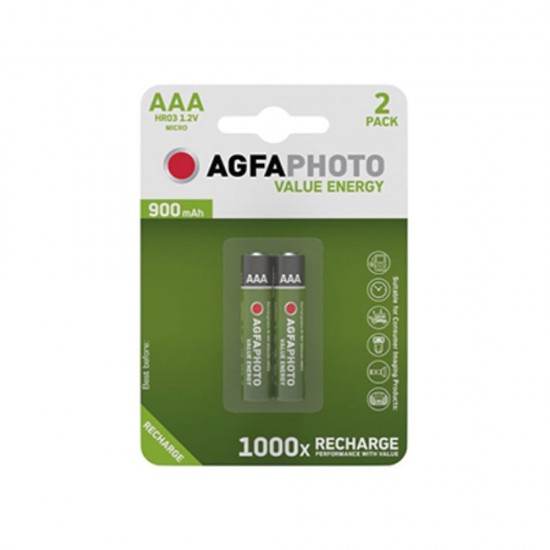 Agfaphoto HR03 AAA 1.2V 900mAh Rechargeable Batteries (2un) Agfaphoto HR03 AAA 1.2V 900mAh Rechargeable Batteries (2un)