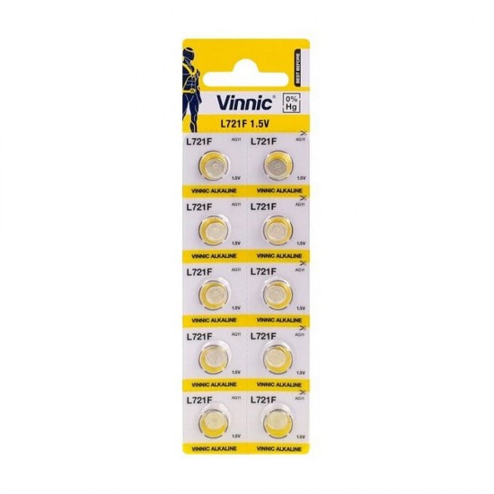 Pilhas Vinnic L721f Ag11 1.5v (1un) Pilhas Vinnic L721f Ag11 1.5v (1un)