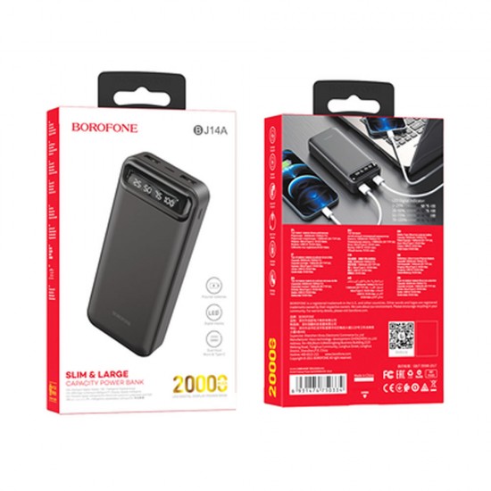Borofone BJ14A Black Power Bank 20000mAh 2 USB Borofone BJ14A Black Power Bank 20000mAh 2 USB
