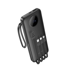 Borofone BJ53 Black 10000mAh Power Bank 2 Input And Cables USB/USB-C/Lightning/Micro