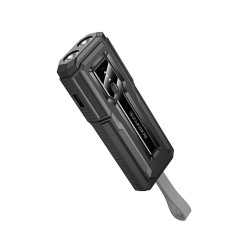 Borofone BJ54 Black Power Bank 10000mAh 20W 2 Input USB/USB-C With Flashlight