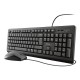 Teclado Com Rato Trust Tkm-250 1.8m Cable Spill Resistant Preto