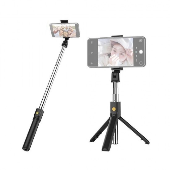 New Science K07 Black Selfie Stick With Tripod New Science K07 Black Selfie Stick With Tripod
