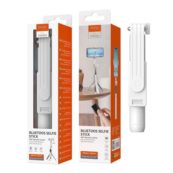 Selfie Stick Mtk Te5024 Branco Bluetooz Com Tripe Selfie Stick Mtk Te5024 Branco Bluetooz Com Tripe