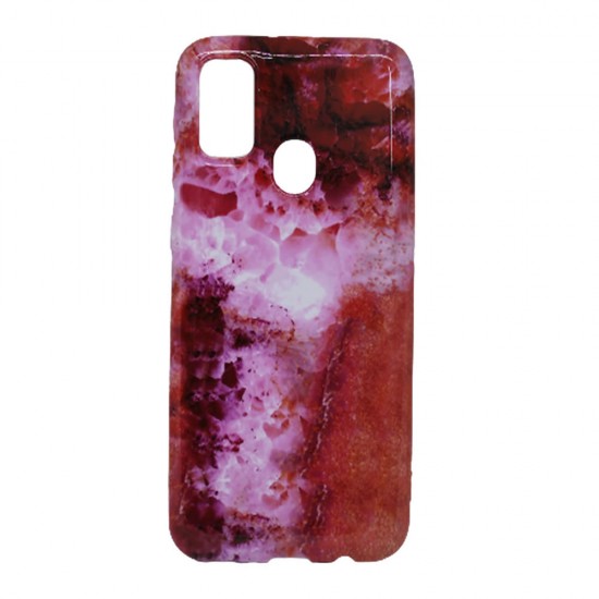 Capa Silicone Gel Com Desenho Samsung Galaxy M21 / M30s Vermelho Marmore Capa Silicone Gel Com Desenho Samsung Galaxy M21 / M30s Vermelho Marmore