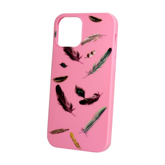 Capa Silicone Gel Apple Iphone 12 / 12 Pro 6.1" Rosa Penas Capa Silicone Gel Apple Iphone 12 / 12 Pro 6.1" Rosa Penas