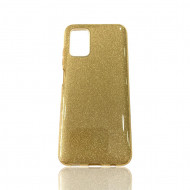 Capa Silicone Gel Brilhante Samsung Galaxy A03s Dourado
