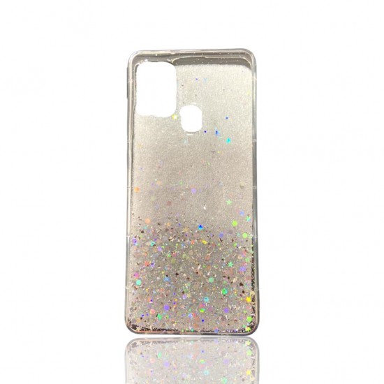 Cover Silicone Bling Glitter For Samsung Galaxy A21s / A217 Transparent