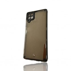 Hard Silicone Case With Shiny Design Samsung Galaxy A12 / A125 Preto Protector