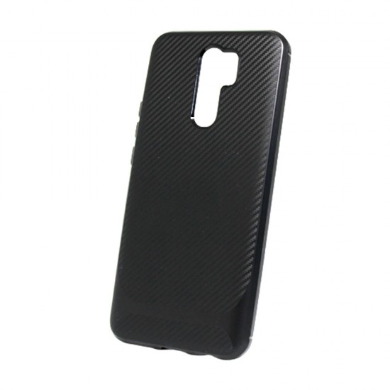 Capa Silicone Gel Xiaomi Redmi 9 Preto Carbon Protect