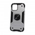 Capa Silicone Dura E Metal Kickstand Apple Iphone 12 Mini Cinza Anel De Dedo