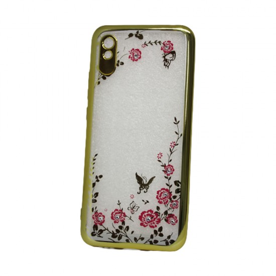 Capa With Flower Design Xiaomi Redmi 9a Gold Capa With Flower Design Xiaomi Redmi 9a Gold
