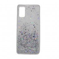 Capa Silicone Gel Liquido Glitter Samsung Galaxy A41 Transparente