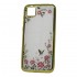 Capa Com Flor Desenho Huawei Y5p Dourado