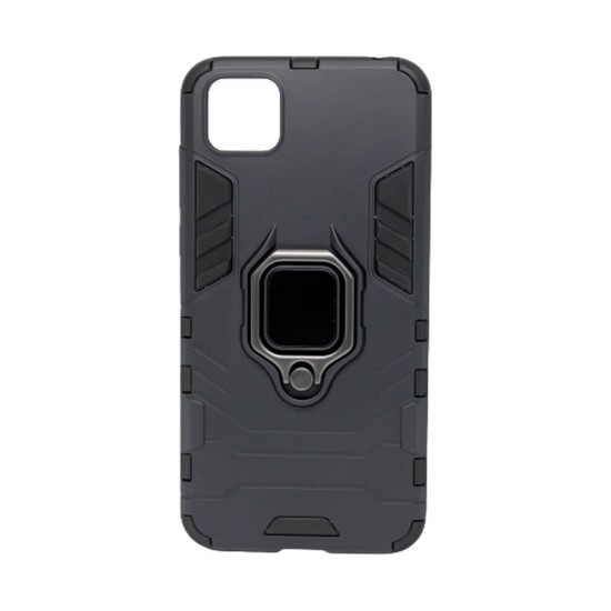 Capa Silicone Tpu Com Anel De Dedo Magnético Samsung Galaxy M21 Preto Armor