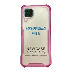Capa Silicone Dura Anti-Choque Huawei P40 Lite Rosado