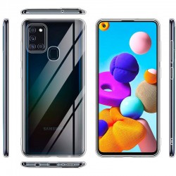 Hard Silicone Cover Samsung Galaxy A21s Transparent Premium