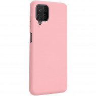 Capa Silicone Gel Samsung Galaxy A12 / A125 Rosa Protetor De Camera
