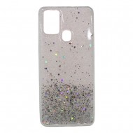 Capa Silicone Gel Liquido Glitter Samsung Galaxy M21 / M30s Rosa