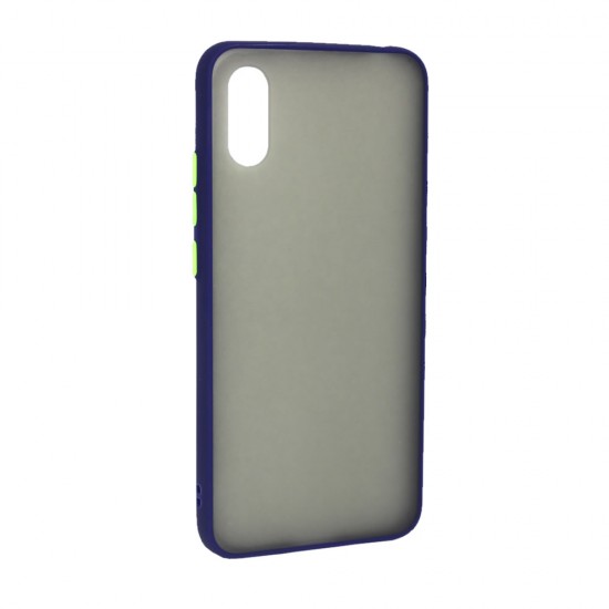 Xiaomi Redmi 9a Color Button Silicone Case Flexible Navy Blue Xiaomi Redmi 9a Color Button Silicone Case Flexible Navy Blue