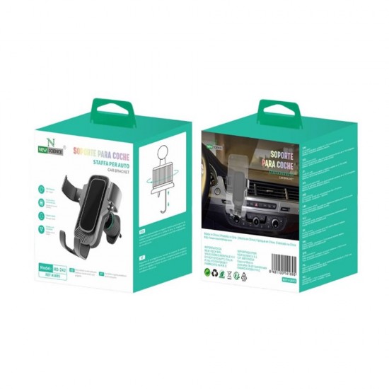 vSuporte De Telemóvel Para Carro New Science Hd-242 Preto 360º Rotação Para Ventilação