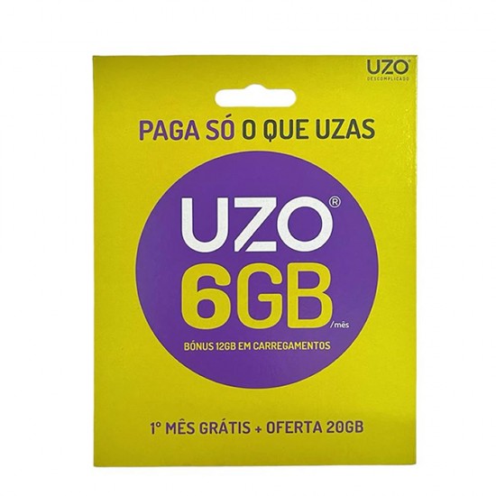 Cartão Uzo 6gb 1 Mês Grátis + Oferta 20gb Por 30 Dias